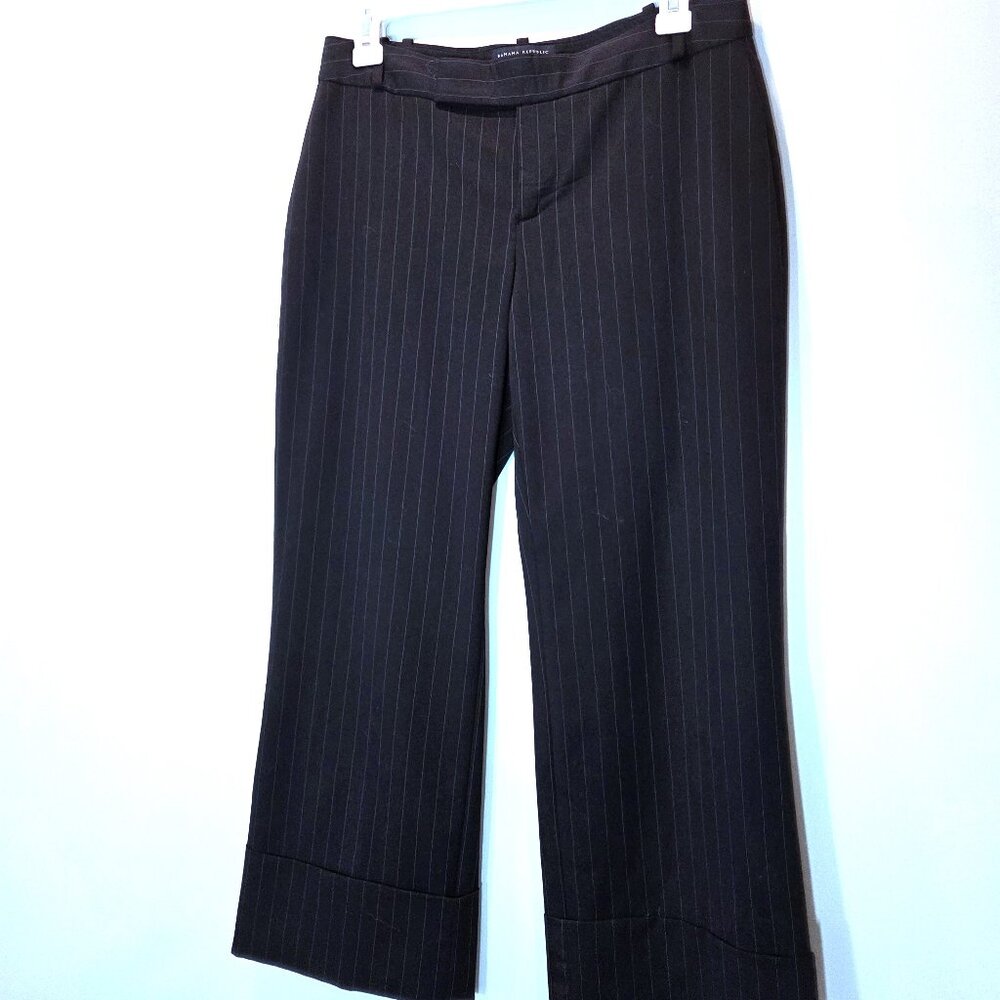 NWOT Banana Republic Jackson Fit PinStripe Cropped Capri Pants Size 2